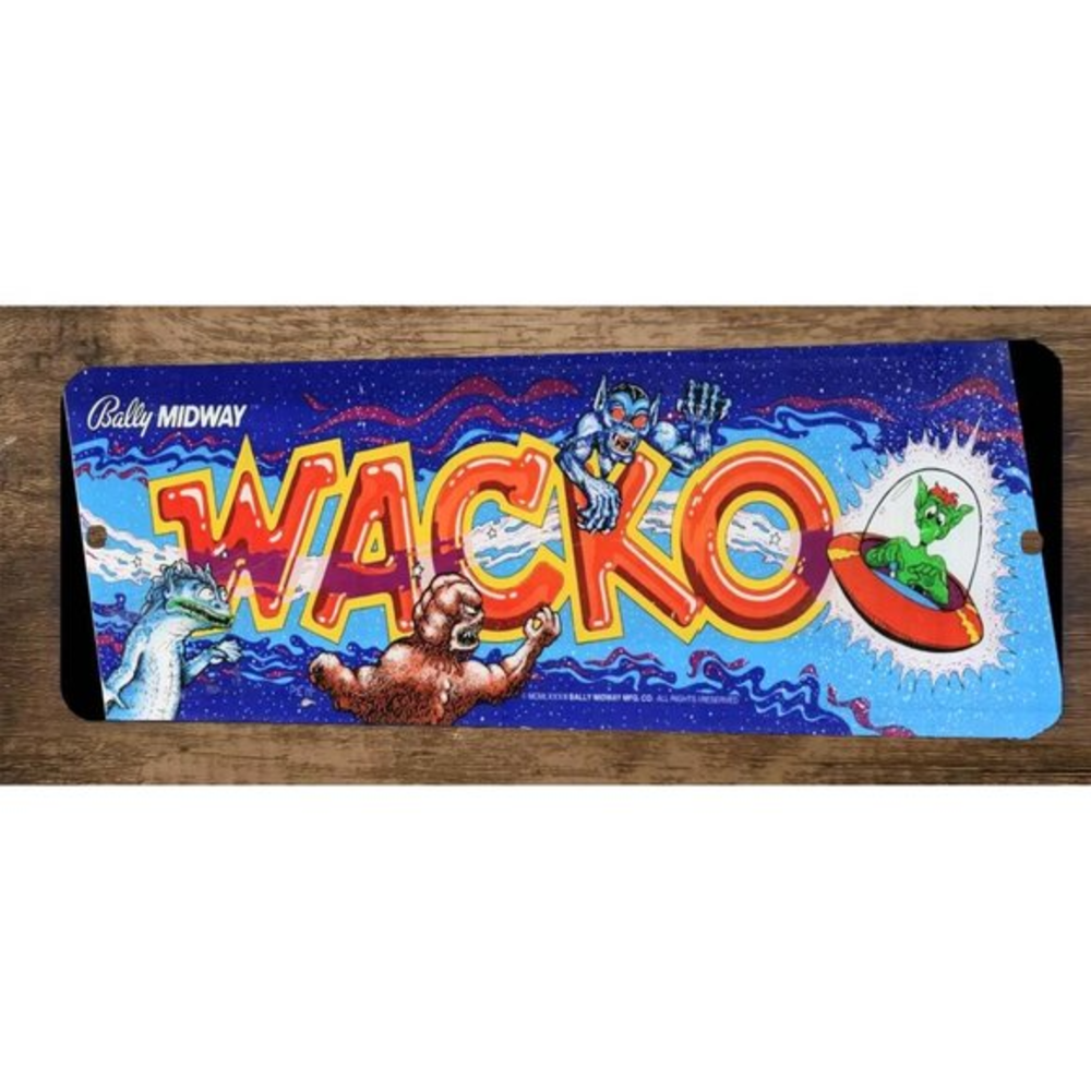 Wacko Arcade x12 Metal Wall Video Game Marquee Banner Sign